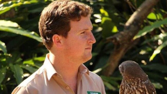 Zac Revere, running for council elections on the Gold Coast, works at the Currumbin Wildlife Sanctuary.