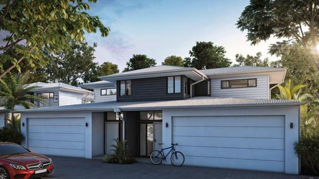 A developer is moving ahead with plans to build 12 new townhouses at 150 Argentea St in Palm Cove. Artist impressions give the full picture of what is on the cards. Picture: Supplied