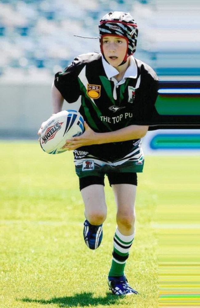 Croker playing for the U12 Crookwell Green Devils.