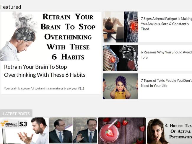 A screenshot of David Wolfe's website.