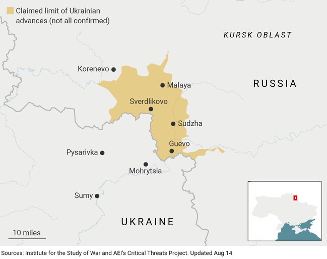 Sources: Institute for the Study of War and AEI’s Critical Threats Project, via The Times