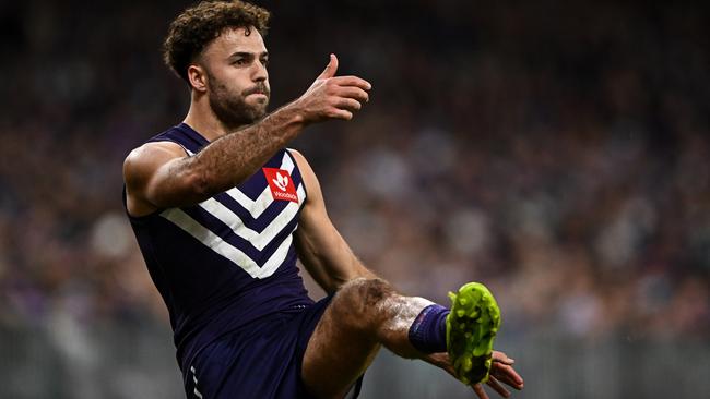 Griffin Logue’s impending move to North Melbourne has complicated Rory Lobb’s wish to join the Bulldogs. Picture: Getty Images