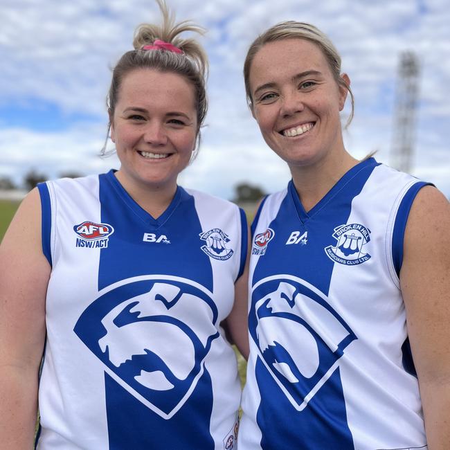 Britt Tangey (left) and Bec Deer (right) of North Bulldogs. Picture: Supplied