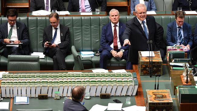 Prime Minister Scott Morrison and Leader of the Opposition Anthony Albanese during Question Time last week. Picture: AAP/Mick Tsikas