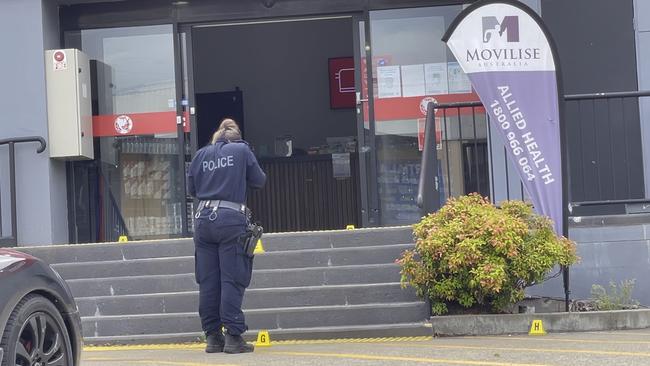 Police probe shooting at World Gym in Prospect. Picture: Ben Talintyre