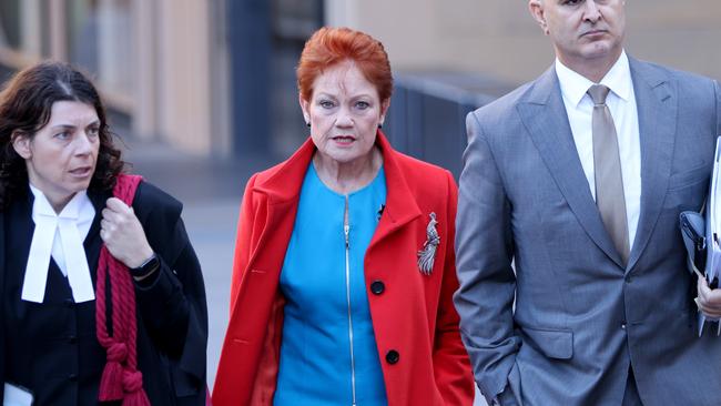 Senator Pauline Hanson is appealing a Federal Court order to pay $250,000 for defaming former senator Brian Burston Picture: NCA NewsWire / Damian Shaw