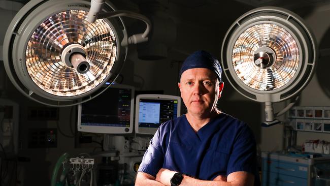 Andrew Miller at an operating theatre at The Mount Hospital in Perth. Picture: Colin Murty