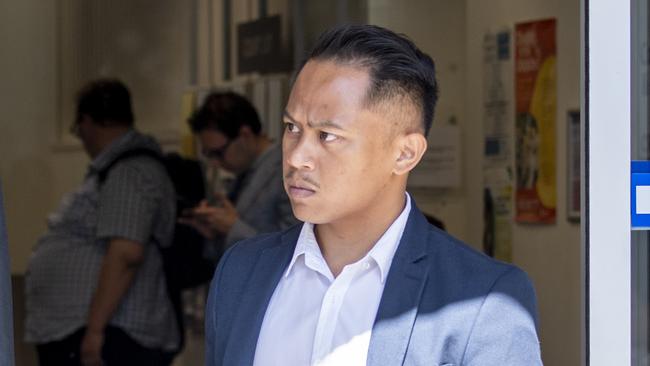 Jermaine Punzalan outside court. Picture: Monique Harmer