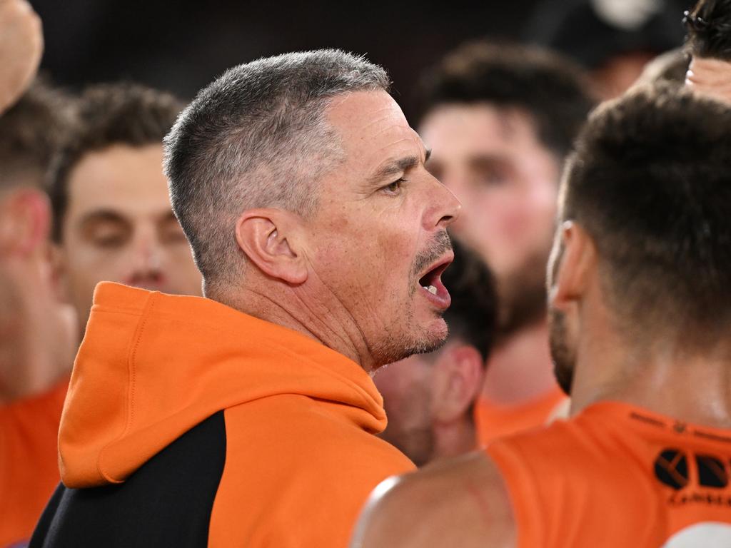 Giants coach Adam Kingsley says the league needs to make big changes to survive in parts of the country without strong AFL backgrounds. Picture: Daniel Pockett/AFL Photos/via Getty Images.