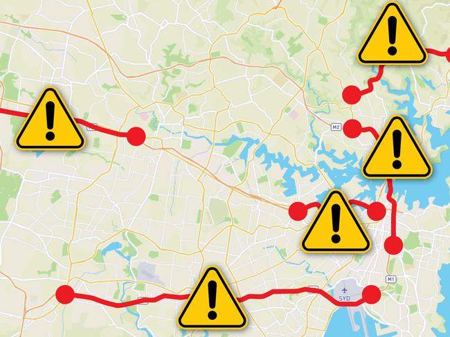 A list of the top 10 roads likely to be AUstralia's most congeted in 2031 has been released.