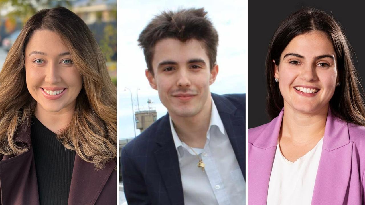 Three of SA’s future Labor leaders - Ella Shaw, Ashton Charvetto and Rebecca Vandepeear. Pictures: Supplied