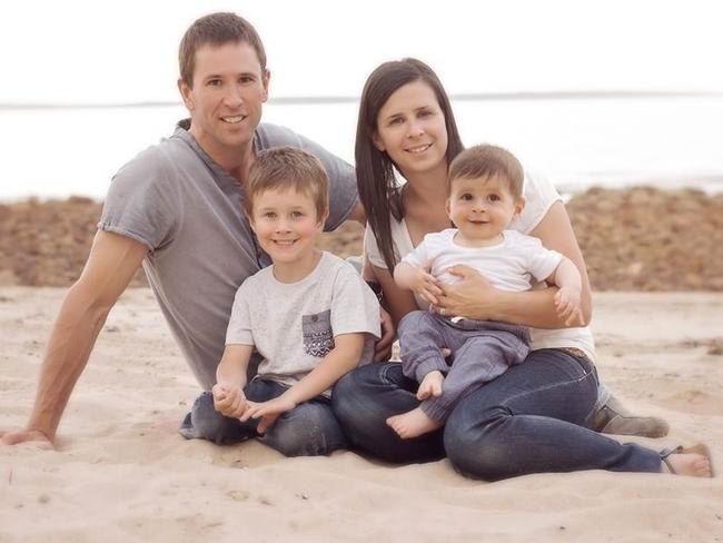 Damien and Melissa Little with sons Koda, 4, and Hunter, nine months. Picture supplied by family