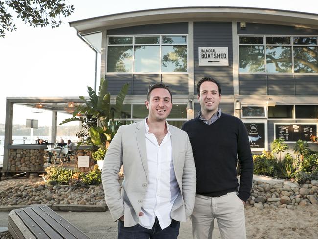 Jono (left) and Ben Isaac at The Boathouse Balmoral. Picture: Ryan Osland