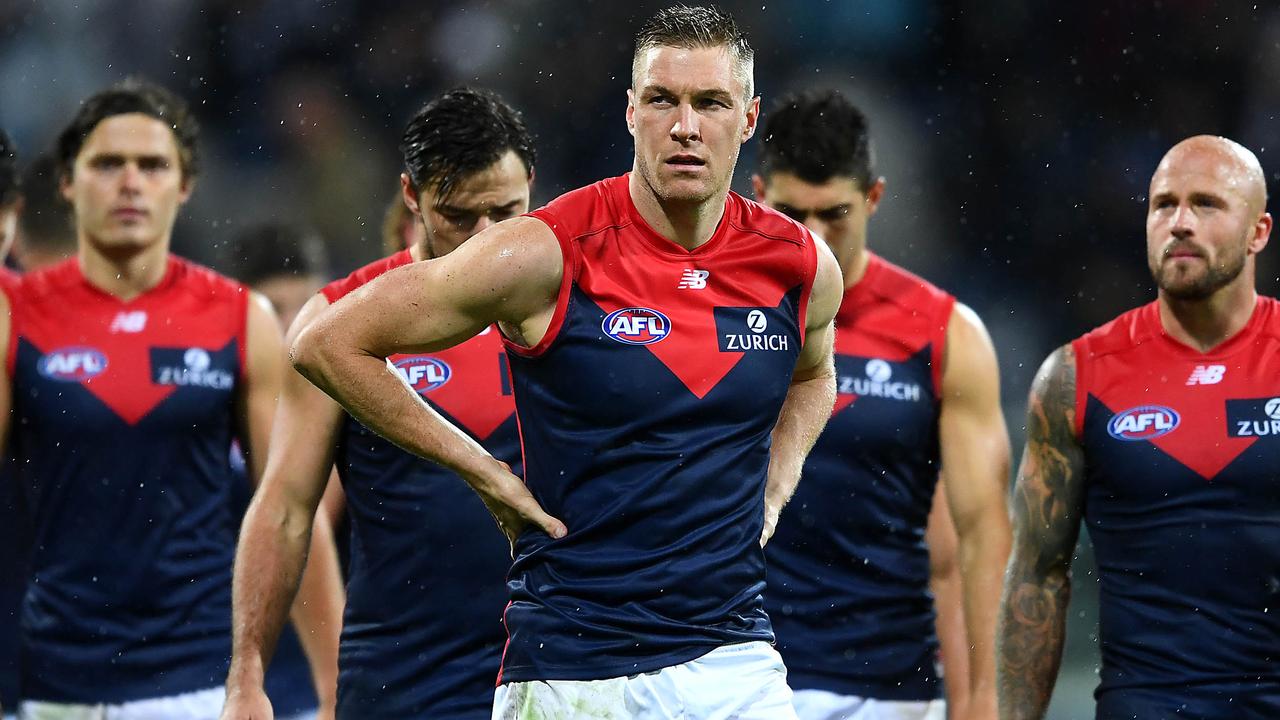 Tom McDonald and the Melbourne forwards struggled against Geelong. Picture: Getty Images 