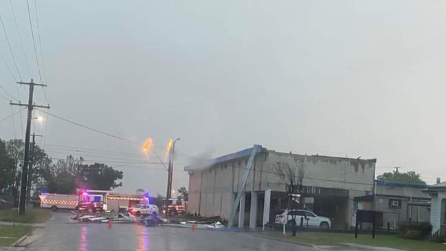 The storm damage at the Parkside Motel. Picture: Twitter/@OccupyMyGov