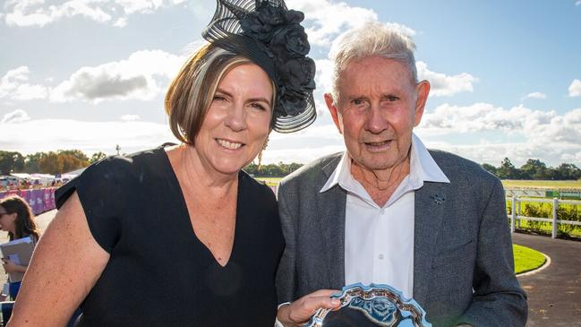 The late Lance Langford (right) with Danielle Pratt. Lance was one of the owners of Super Smink and gifted his share to his four grandchildren. Picture: Western Racepix