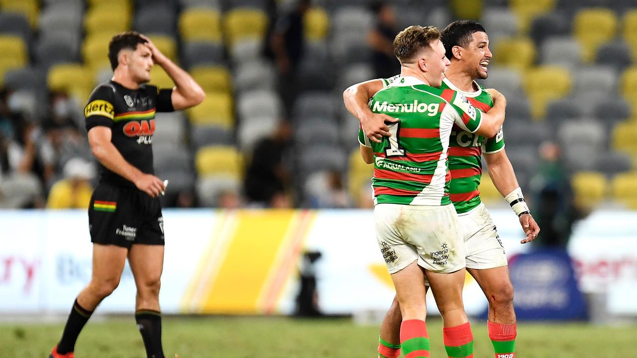 Souths won the qualifying final — at Queensland Country Bank Stadium. Photo by Ian Hitchcock/Getty Images