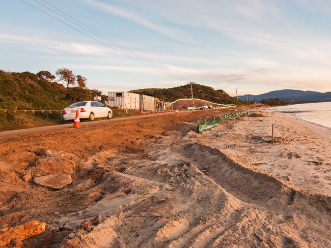 Redevelopment of the road and carpark at the Neck on Bruny Island. Picture: FRAN DAVIS