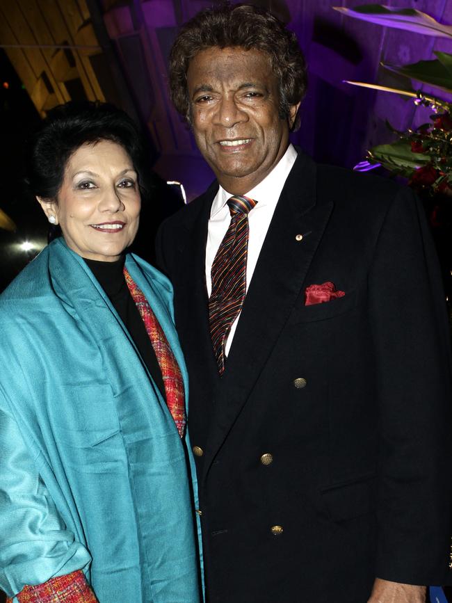 The couple on a Sydney Opera House red carpet.