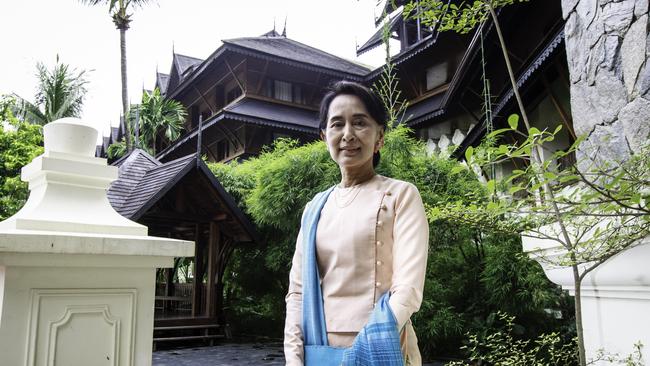 Myanmar opposition leader Aung San Suu Kyi, in Yangon at the weekend, says real power still eludes her people. Picture: Amos Aikman