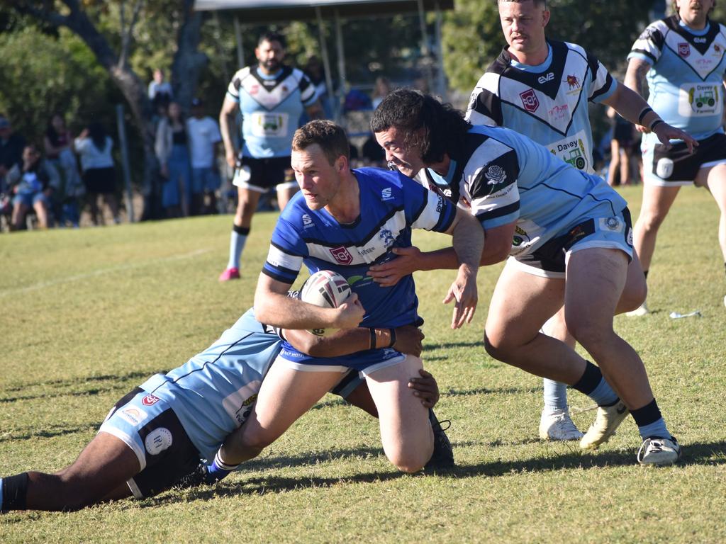 A-grade action between Norths and Gladstone Valleys at the inaugural TBMMBEKIND Day at the Gymmy Grounds, Rockhampton, on July 20, 2024.