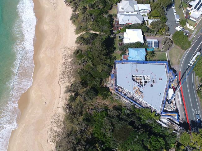 The mansion is located on the opposite corner of the Portobello Resort, Dicky Beach. Picture: Patrick Woods.