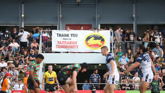 South Sydney Rabbitohs playing the North Queensland Cowboys in Cairns. Picture: Brendan Radke