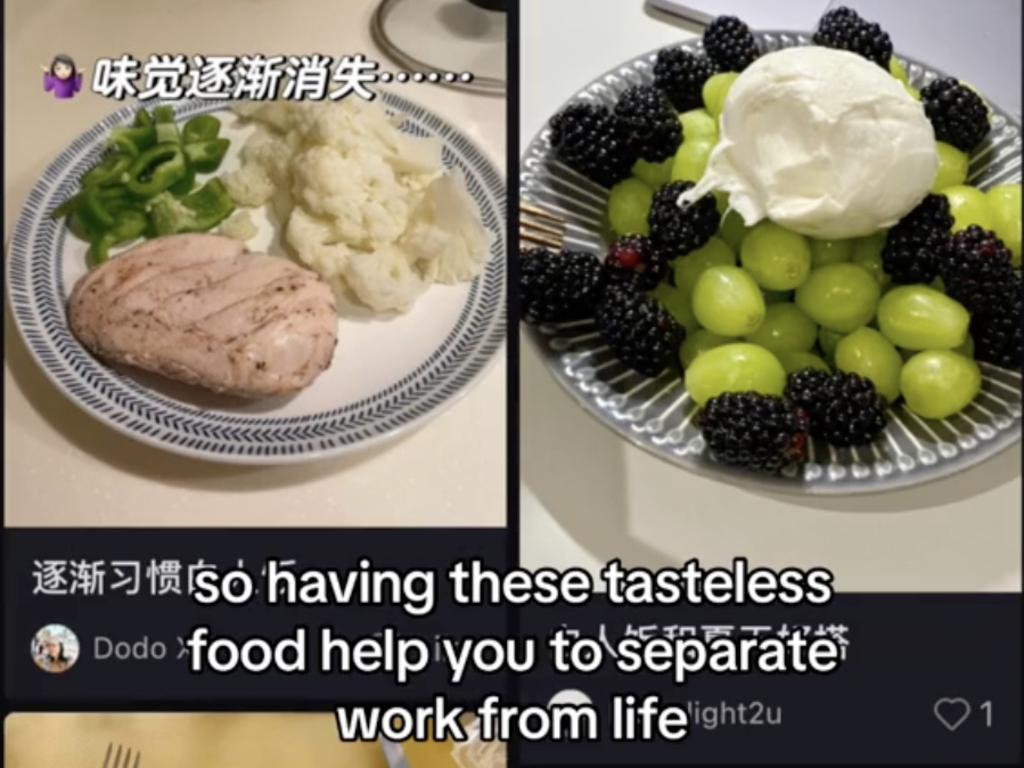 The food can be used as an attempt to find work-life balance. Picture: TikTok.