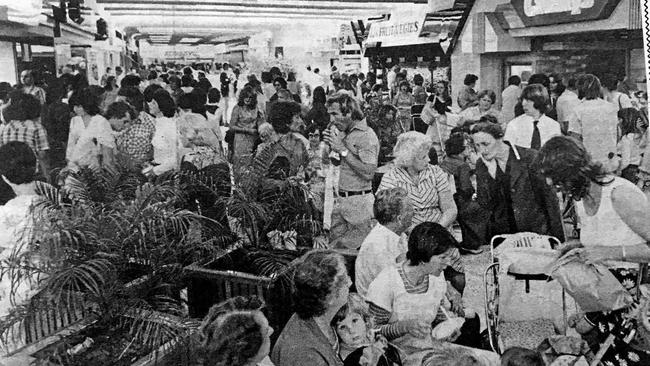 SHOPPING MAYHEM: More than 20,000 shoppers visited on the opening day of Lismore Square on September 21, 1979. Picture: The Northern Star Archives