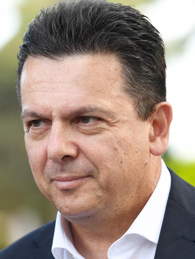 SA Best Leader Nick Xenophon: “This is a two horse race ...” Picture: AAP / Tracey Nearmy