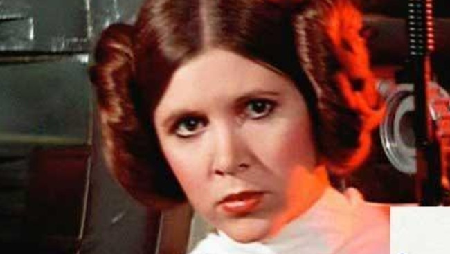 Carrie Fisher stars as Princess Leia in Star Wars.