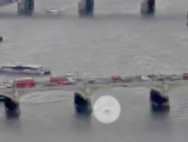 CCTV footage shows Andreea Cristea descend into the River Thames. Picture: CCTV