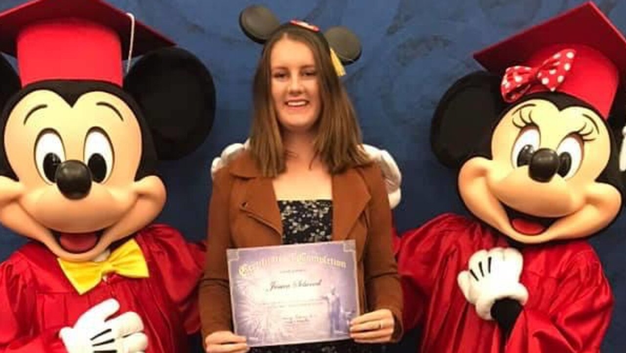 She was working at "the happiest place on earth" when she began to feel unwell. Picture: Supplied