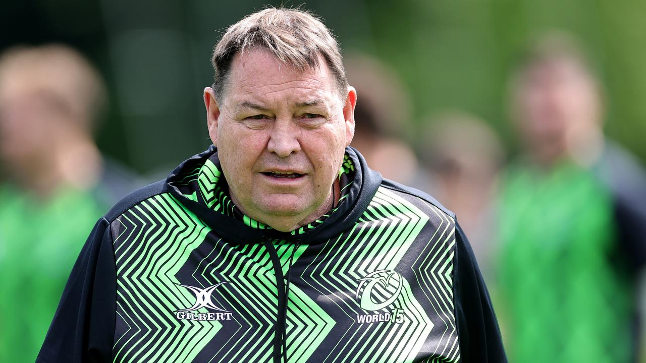 World XV coach Steve Hansen has welcomed the pride flag. Picture: David Rogers/Getty Images for Barbarians