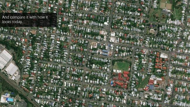 Grange now, almost 70 years after the murder. Mike King says maps of the past can give great insight as to what a victim or offender may have been thinking when a crime occurred. Picture: Esri Australia