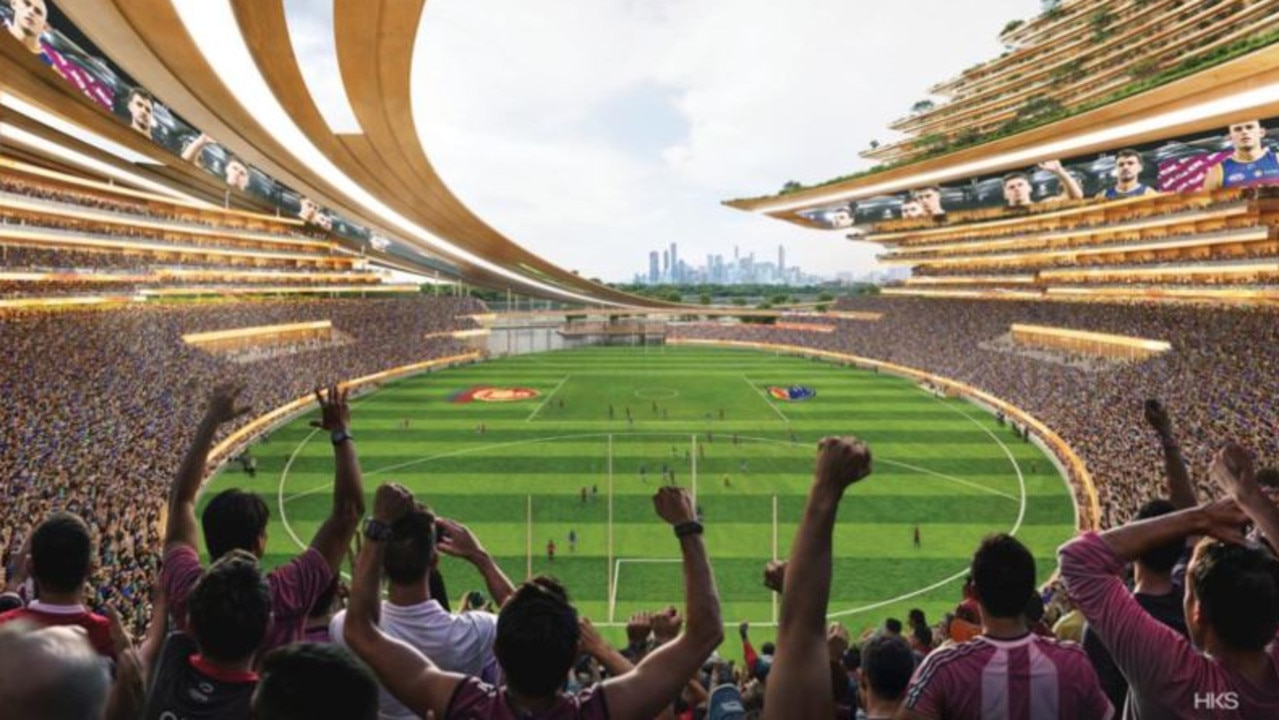 Brisbane Design Alliance’s Northshore Vision 2050 – AFL Stadium Mode. Image: Supplied