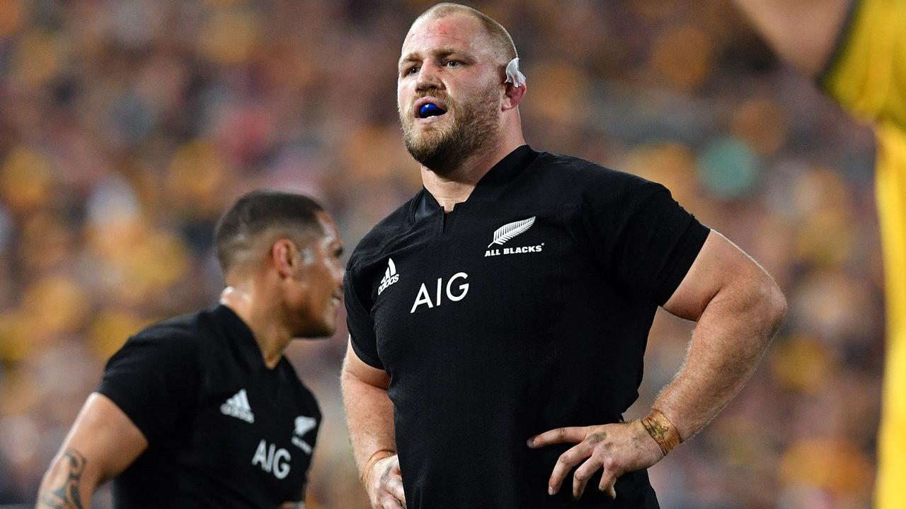 New Zealand’s Owen Franks during the Bledisloe Cup.