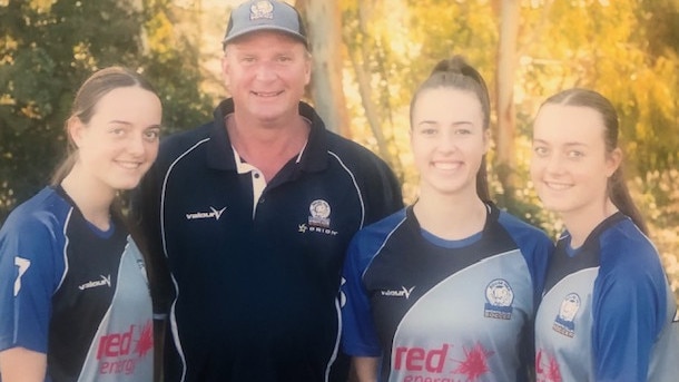 Coach Steve Duval and his daughters who were all part of the Champion of Champions tournament.