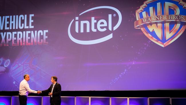 Intel and Warner Brothers have struck a deal for in car entertainment systems.