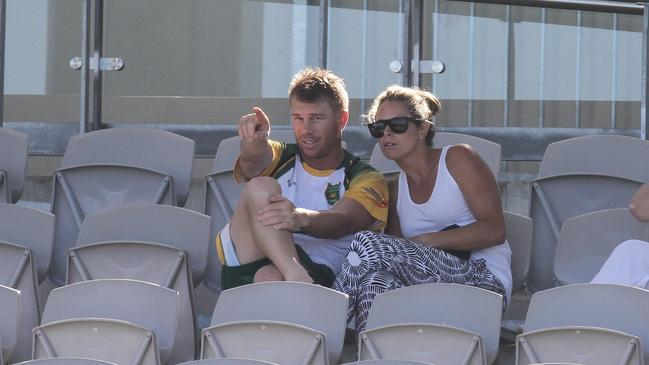 David and Candice at Waverley Oval during the early days of their relationship.