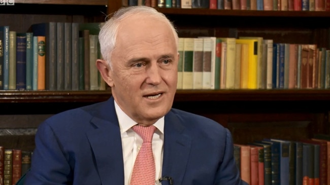 Former PM Malcolm Turnbull used an interview on the BBC to claim the push to oust him as the nation’s leader came from MPs who were worried he was going to win the election. Picture: BBC