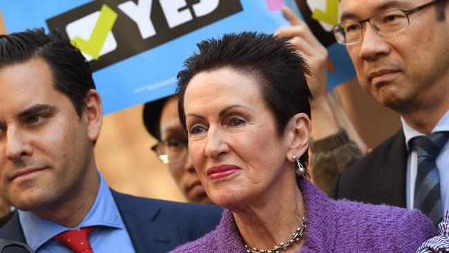 City of Sydney Lord Mayor Clover Moore (centre) faces the worst dumpers, with the City recording 17,000 instances of dumped rubbish in 2016-17.