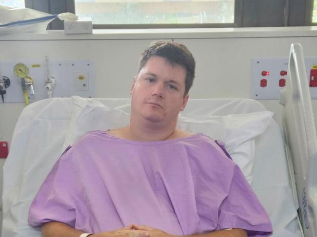 Joe Horvat, who suffers from lupus, was left ramped at Ipswich Hospital for more than three hours with collapsed lungs.