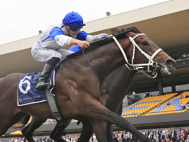 SYDNEY, AUSTRALIA - DECEMBER 04: James McDonald on Starman wins race 3 the Canterbury-Hurlstone Park RSL Sprint during Sydney Racing at Rosehill Gardens on December 04, 2021 in Sydney, Australia. (Photo by Mark Evans/Getty Images)