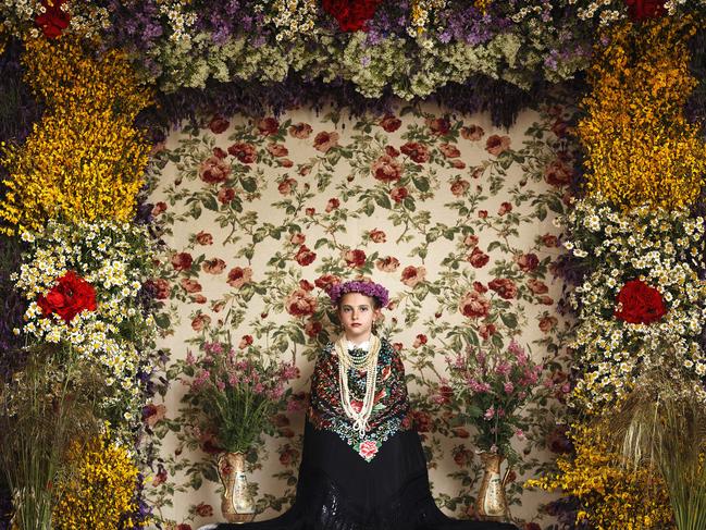 “La Maya Tradition” by Associated Press photographer Daniel Ochoa de Olza which won second prize People stories shows young girls between the age of 7 and 11 are chosen every year as ‘Maya’ for the ‘Las Mayas’, a festival derived from pagan rites celebrating the arrival of spring, in the town of Colmenar Viejo, Spain. The girls are required to sit still for a couple of hours in a decorated altar. (Daniel Ochoa de Olza/AP, World Press Photo via AP)