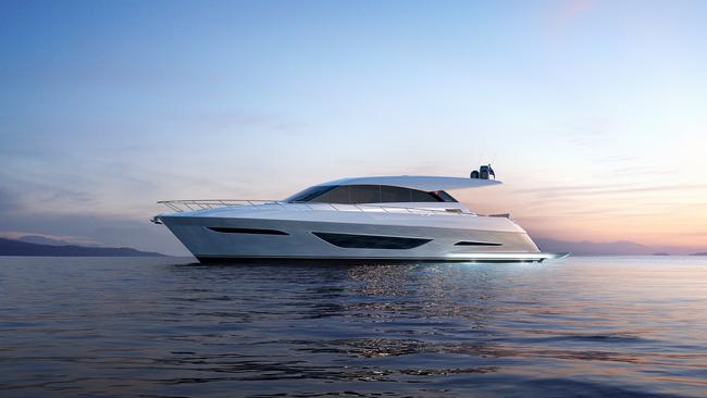 An artist’s impression of the new Maritimo X60, which will debut at the 2018 Sanctuary Cove International Boat Show.