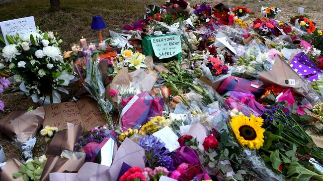 Floral tributes continue to grow as the community mourns the tragedy. Nicole Garmston