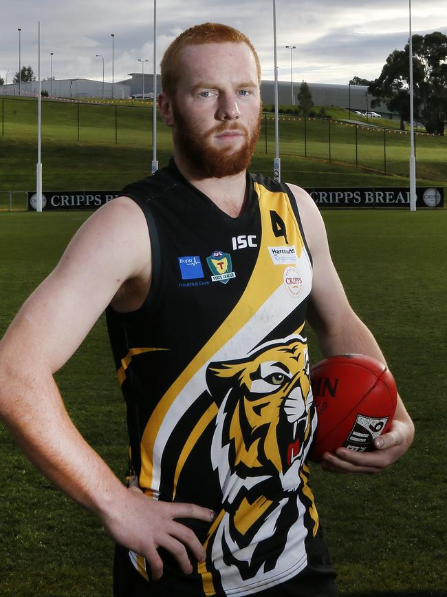 Tigers onballer Will Campbell at Kingston. Picture: CHRIS KIDD