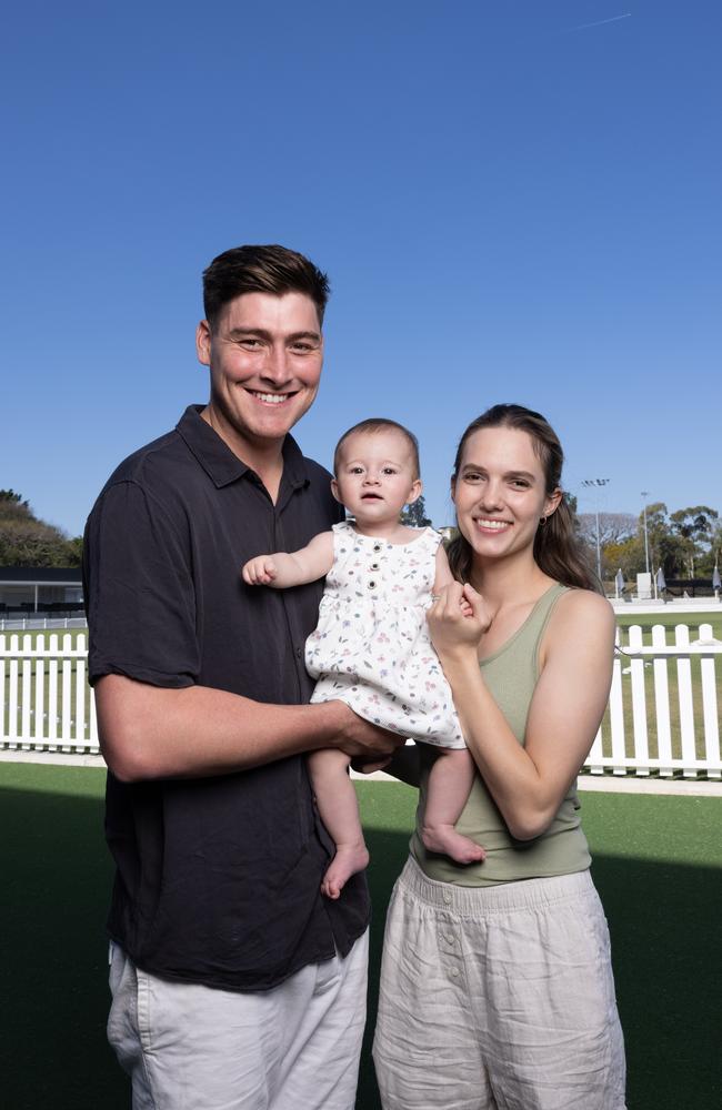 Josie and Matthew Renshaw and daughter Charlotte. Picture: David Kelly