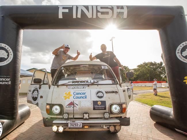 Day 7: Hughenden to Townsville — Huge achievement hitting the finish line. Photo: BOX RALLIES